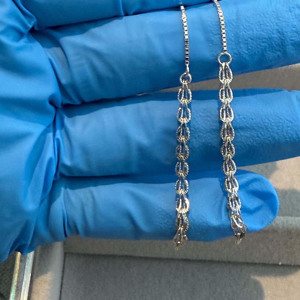 Elegant Sterling Silver 925 Drop Earrings - Picture 5 of 7